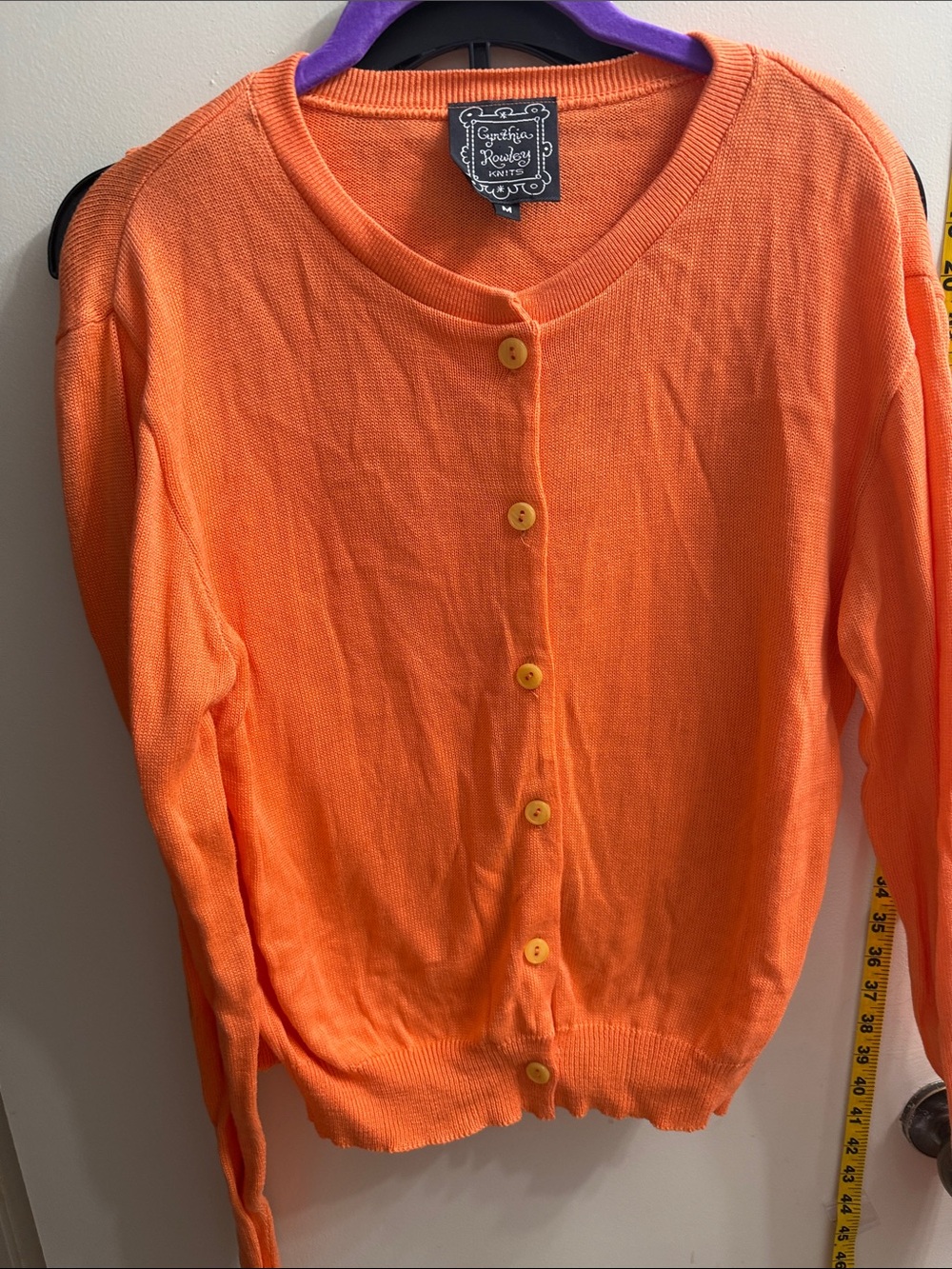 Cynthia Rowley Orange Knit Cardigan & Sleeveless Sweater Set - Picture 4 of 10